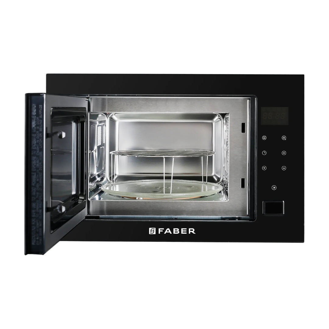 Faber Built In Oven FBIO 80L 6F BK + Faber Built-In Microwave FBI MWO 25 SG