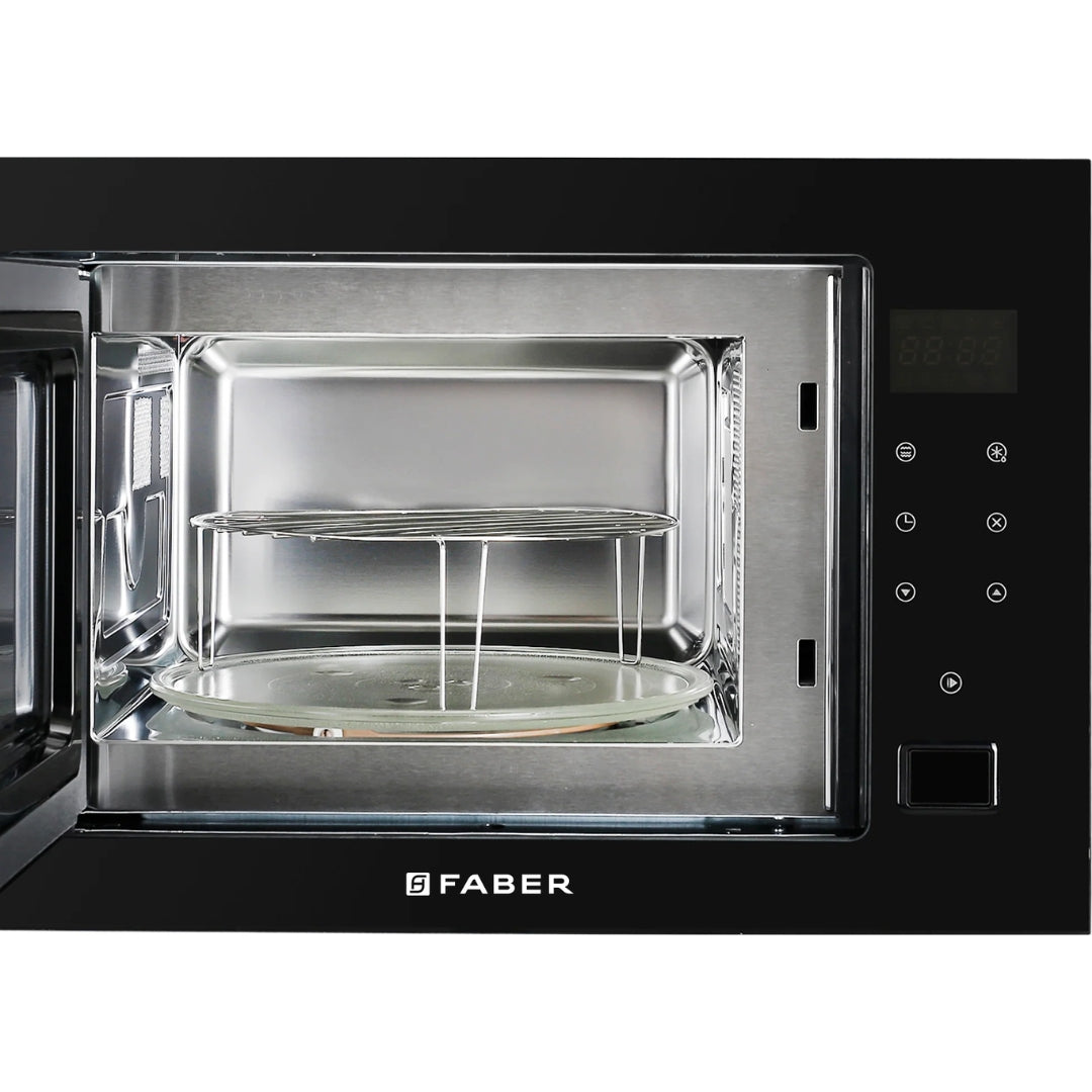 Faber Built In Oven FBIO 80L 6F BK + Faber Built-In Microwave FBI MWO 25 SG