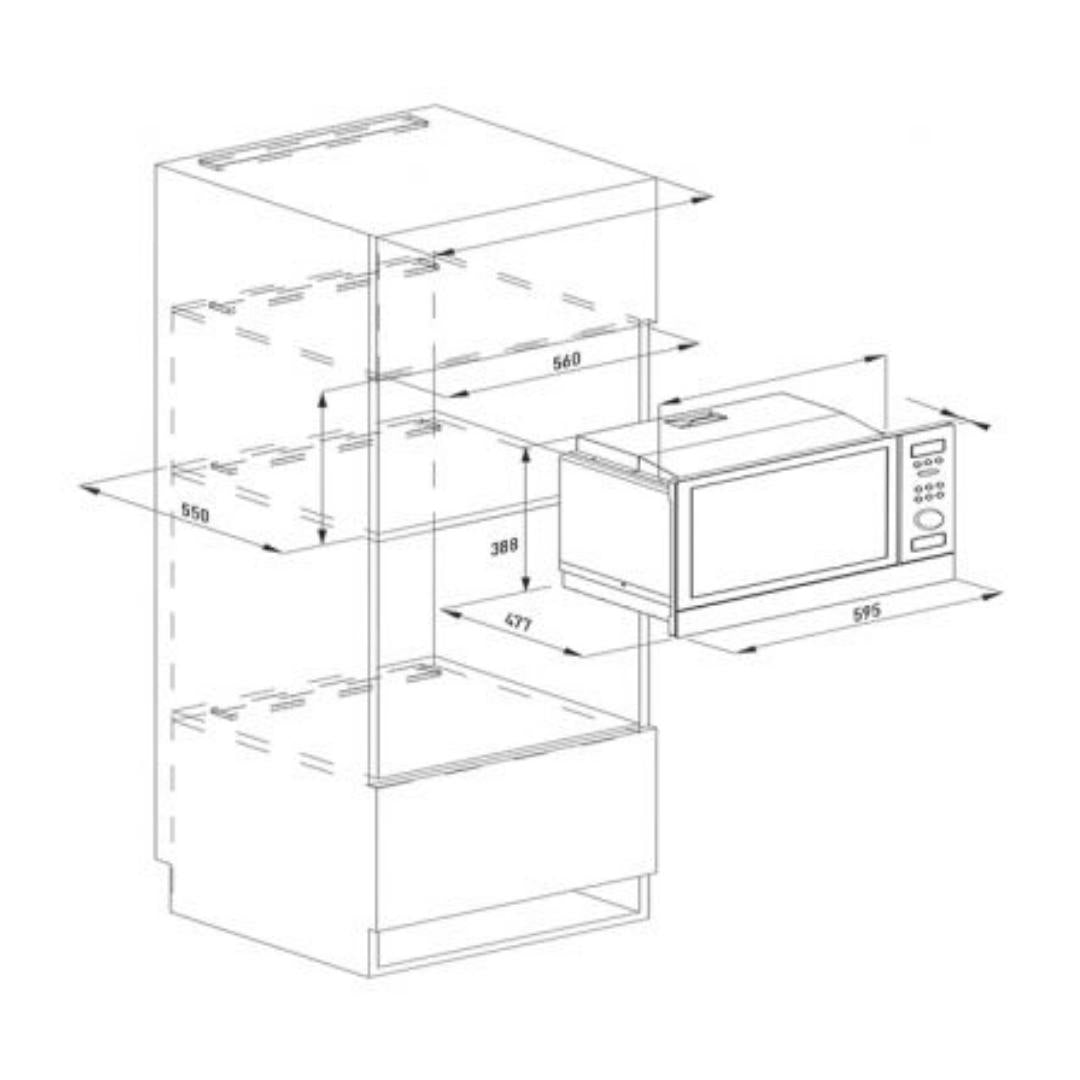 Faber Built-In Convection Microwave FBI MWO 32L CGS BK