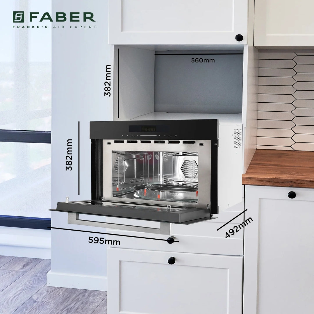 Faber Built In Oven With Air Fryer FBIO 83L 18F TFT BK N + Faber Built-In Convection Microwave FBI MWO 34 CGS BK