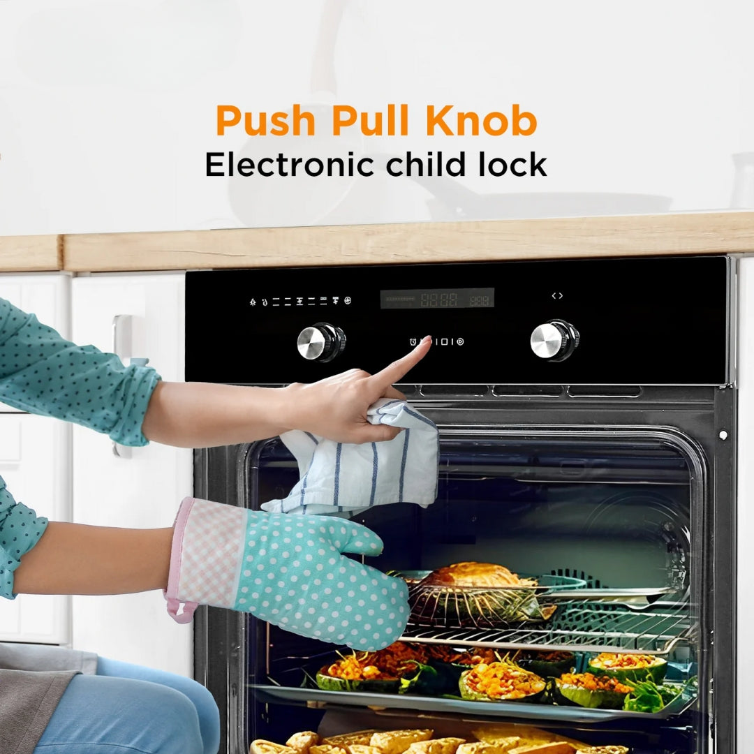 Faber Built In Oven FBIO 82L 10F BK WITH ART + Faber Built-In Microwave FBI MWO 25 SG