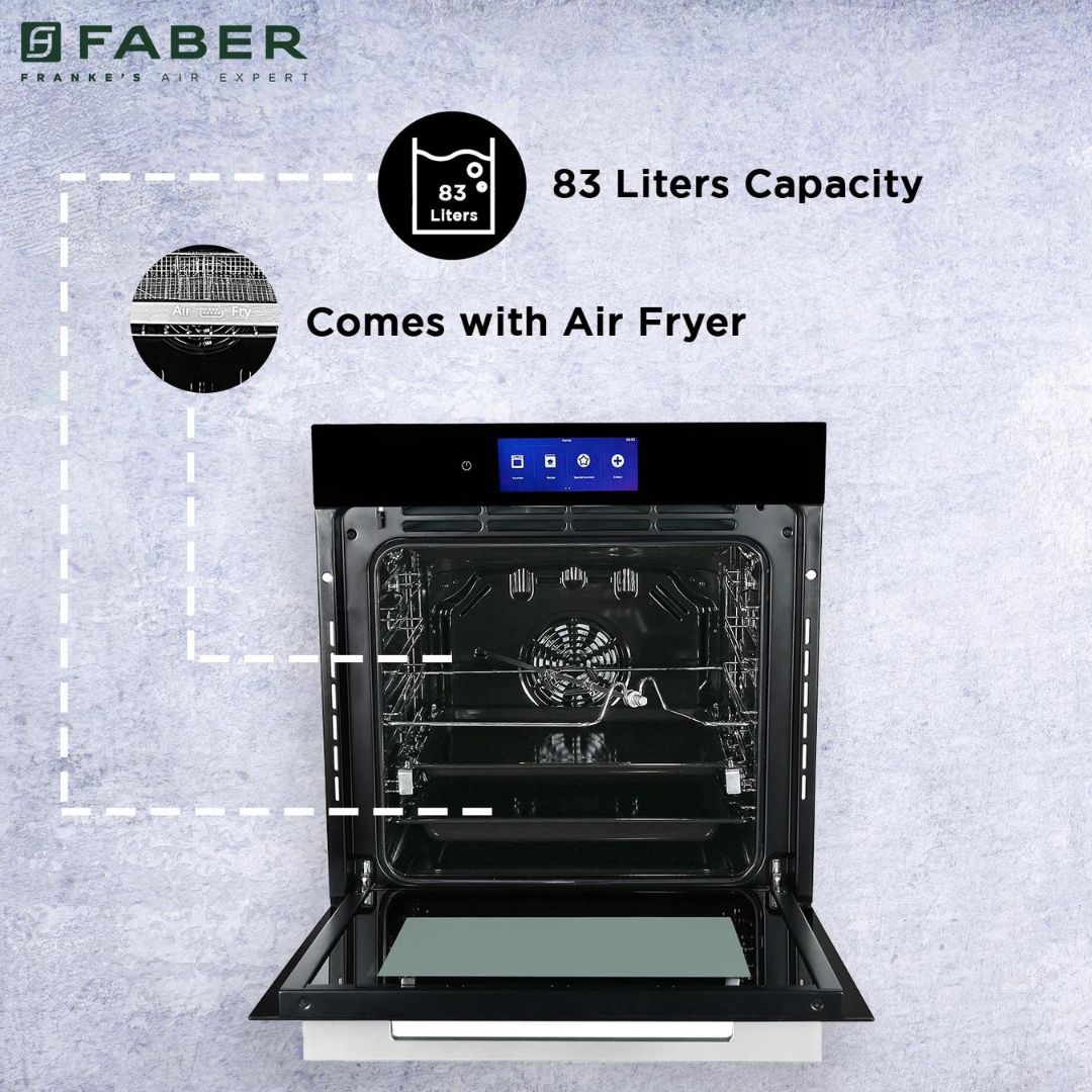Faber Built In Oven With Air Fryer FBIO 83L 18F TFT BK N + Faber Built-In Convection Microwave FBI MWO 34 CGS BK
