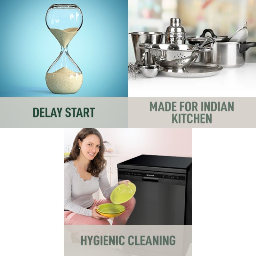 Faber Free Standing Dishwasher FFSD 6PR 8S ACE BLACK with 8 Place Settings
