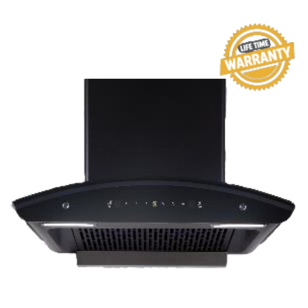 Elica 60 cm Wall Mounted Chimney Auto Clean Hoods Series FLCG 600 HAC LTW MS NERO