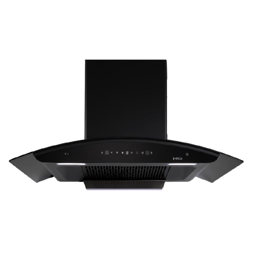 Elica 90 cm Wall Mounted Chimney Auto Clean Hoods Series FLCG 900 HAC LTW MS NERO