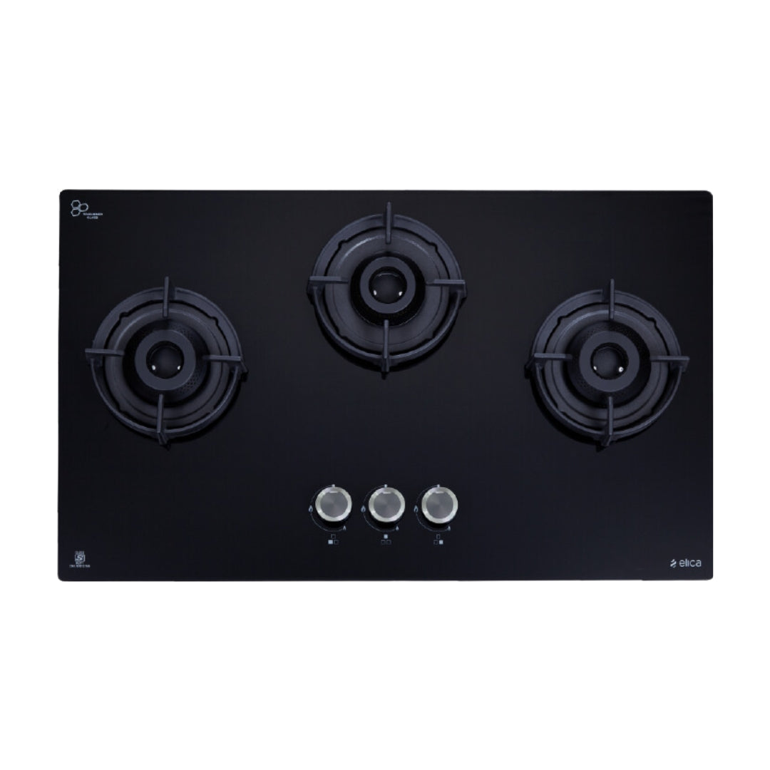 Elica 75 cm 3 Burner Hob Lotus Series FLEXI 375 LOTUS IND HD BRASS