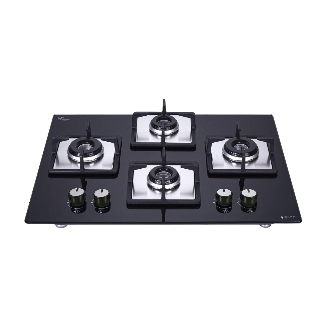 Elica 60 cm 4 Burner Hob Flexi Series FLEXI HCT 460 DX LOTUS BK