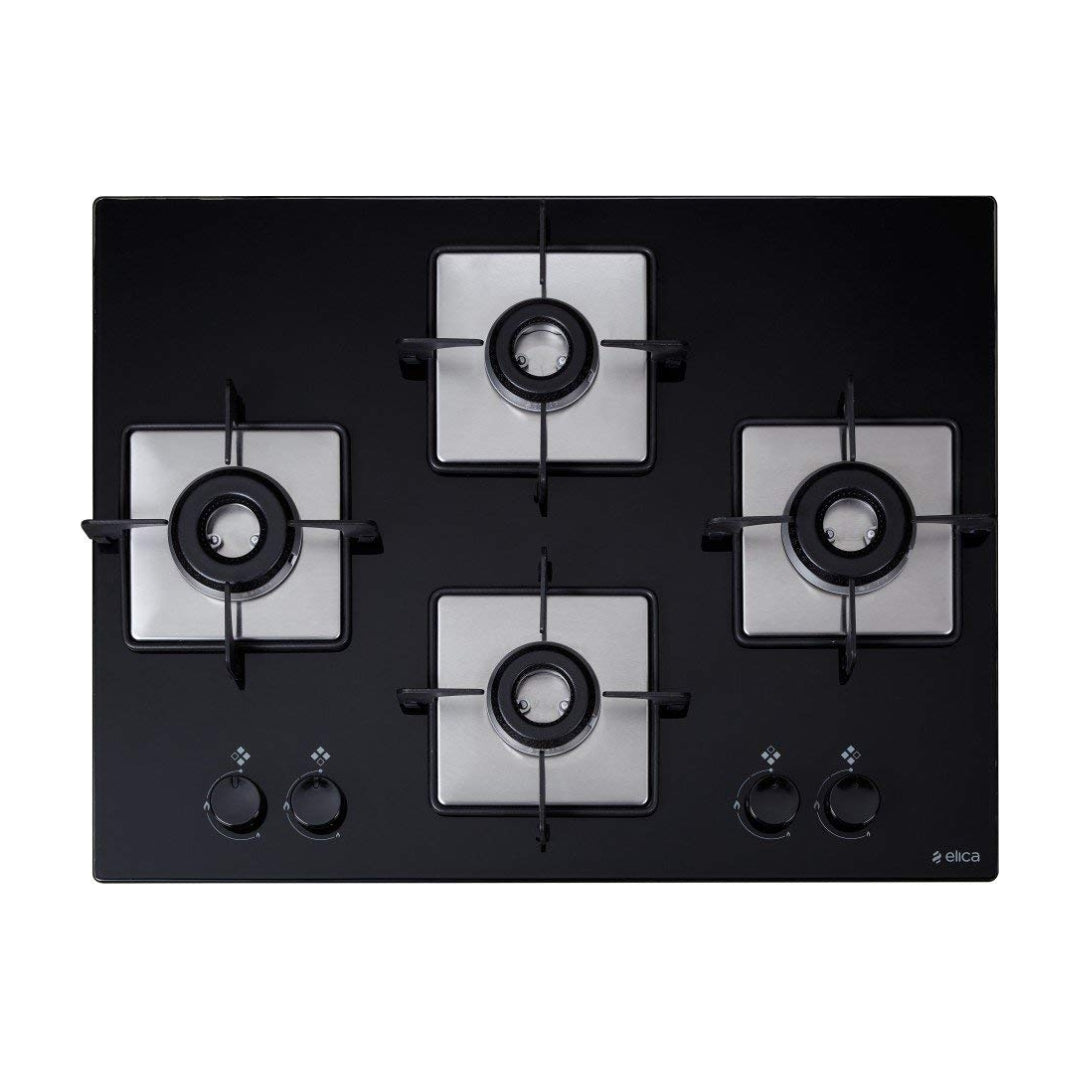 Elica 70 cm 4 Burner Hob Flexi Series FLEXI HCT 470 DX LOTUS BK