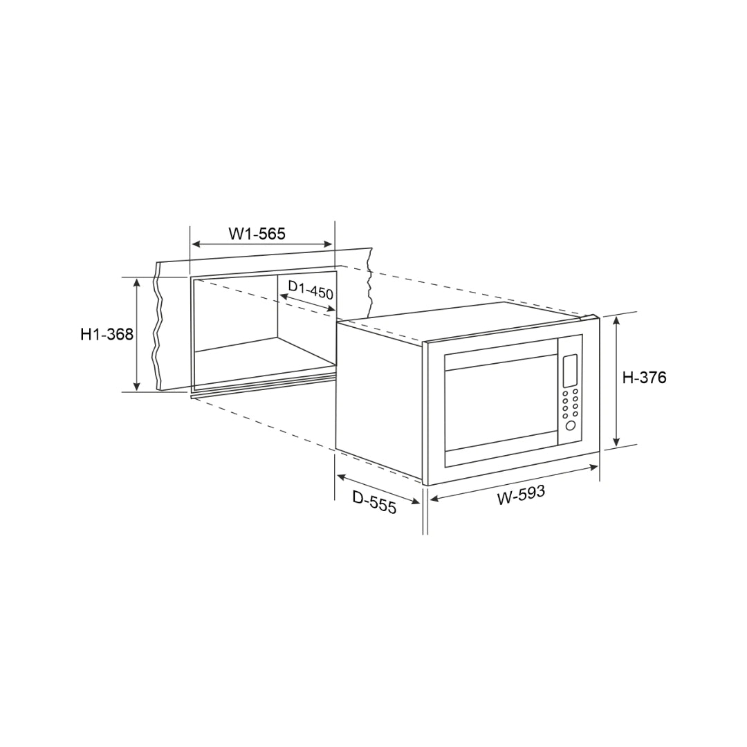 Glen Built In Oven BO 651 MRT SS + Glen Built-In Microwave MO 677