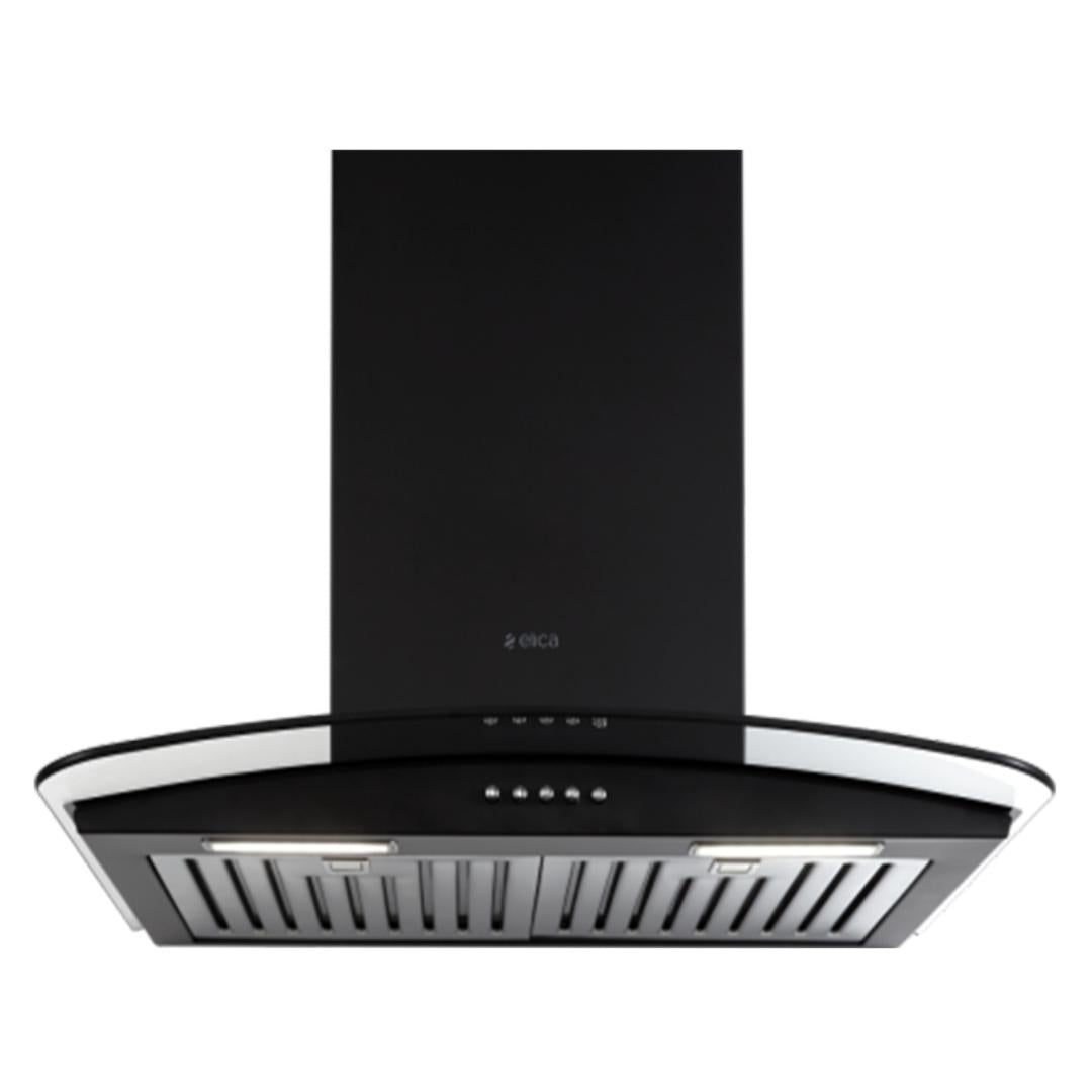 Elica 60 cm Wall Mounted Chimney Decorative Series GLACE TF ETB PLUS LTW 60 NERO PB LED