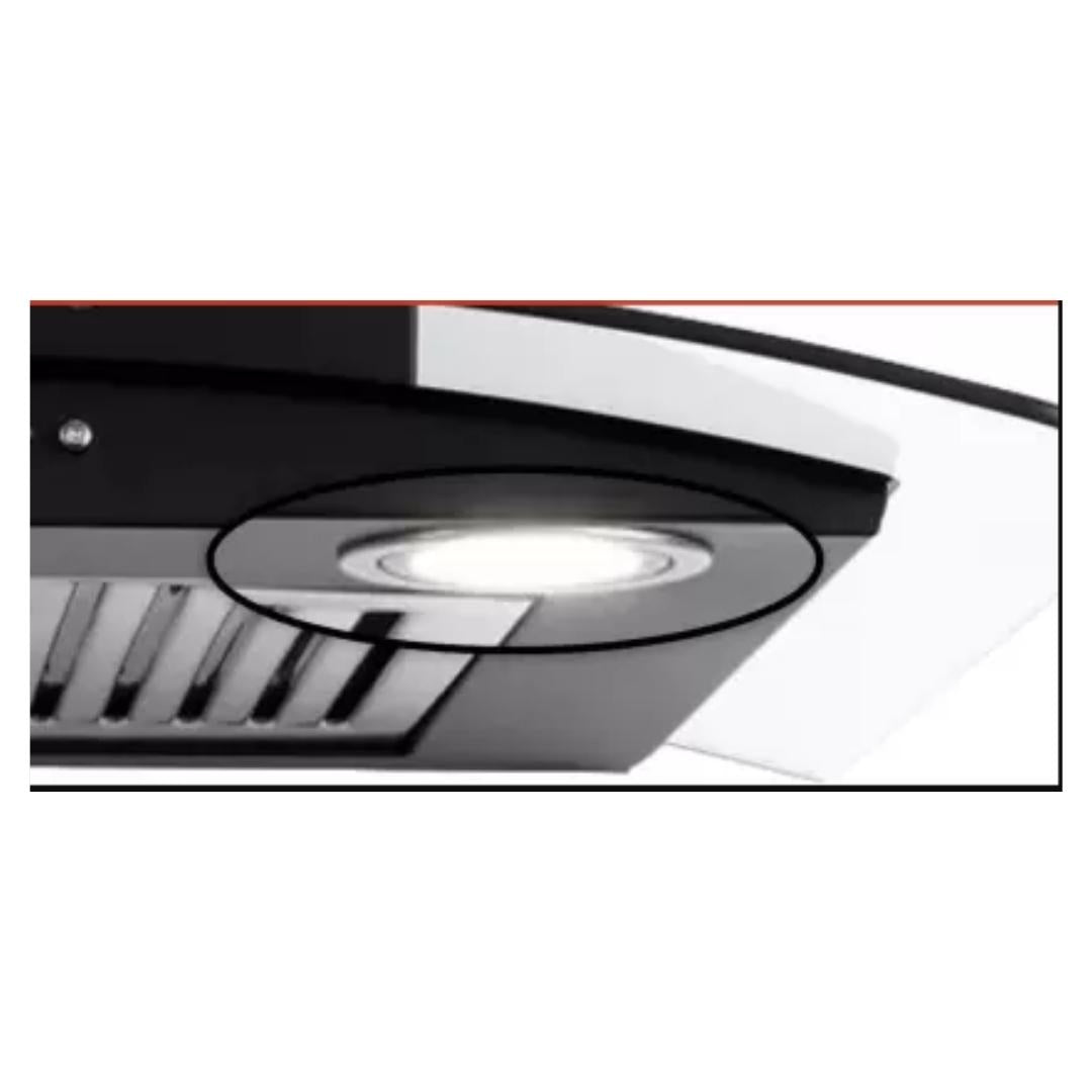 Elica 60 cm Wall Mounted Chimney Decorative Series GLACE TF ETB PLUS LTW 60 NERO PB LED