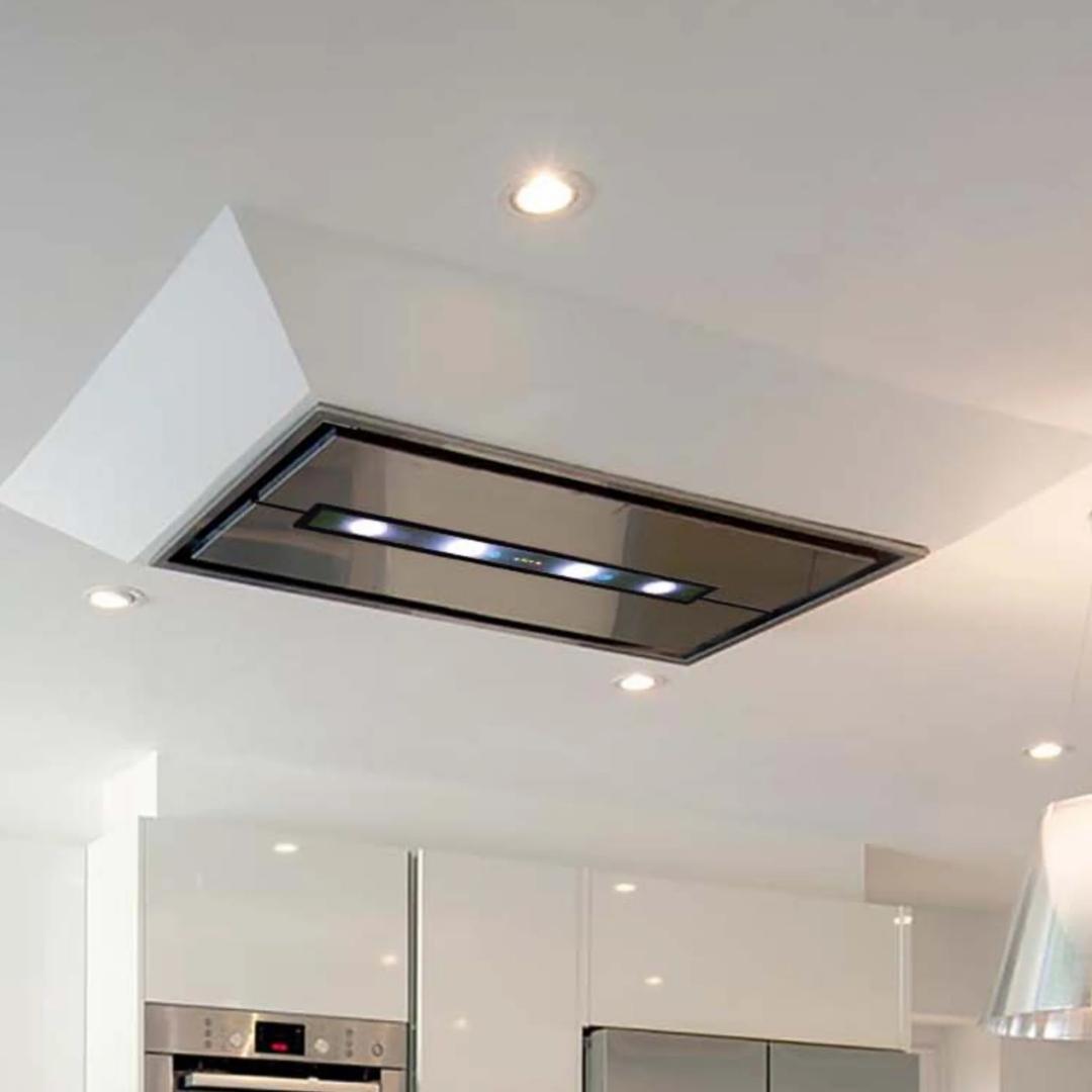 Glen 120 cm Ceiling Mounted Chimney Designer Island Hood Series CH 1010 ISLAND 120 1250