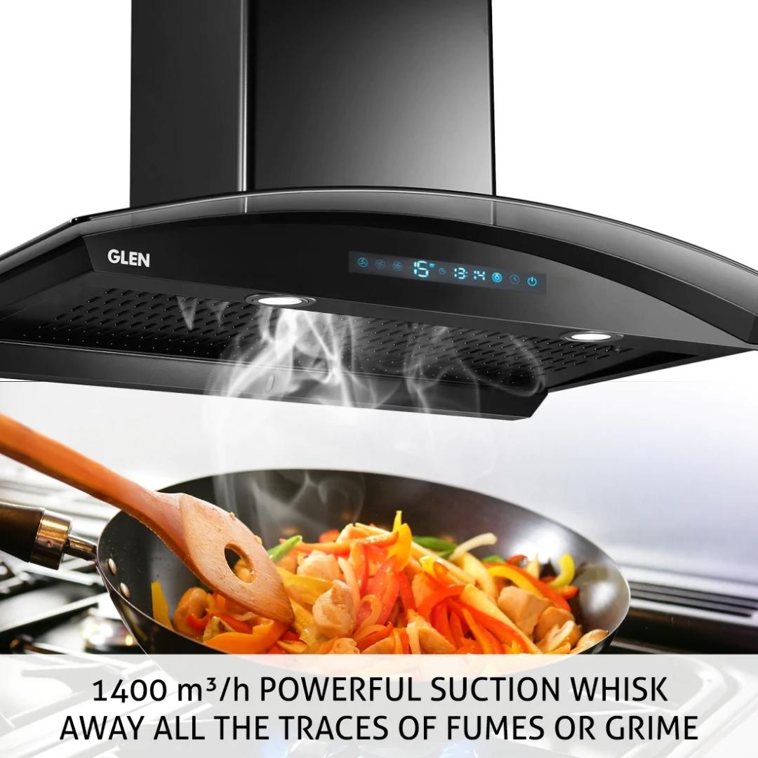 Glen 90 cm Wall Mounted Chimney Filterless Series CH 6067 BL BLDC AC 90