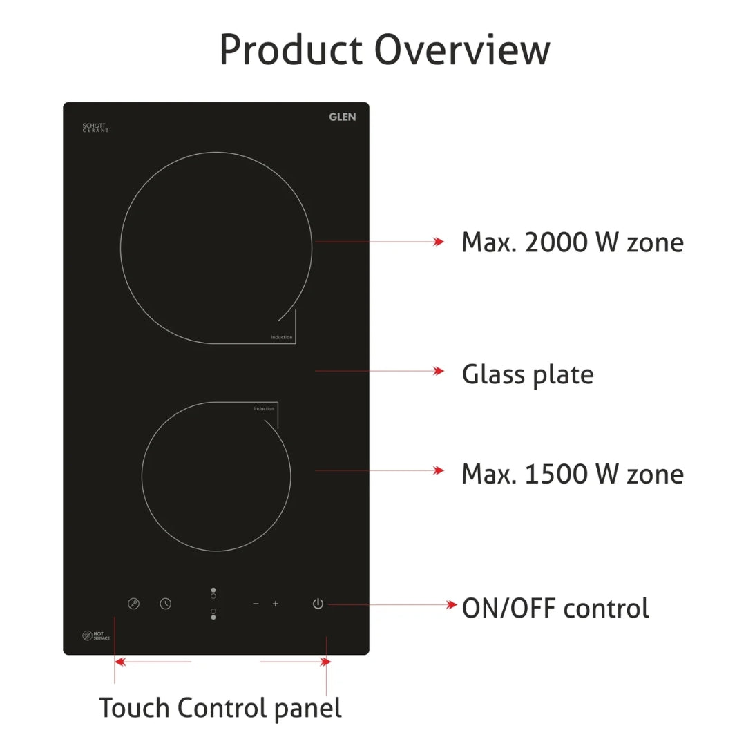 Glen 2 Zones Induction Hob 1013 IC