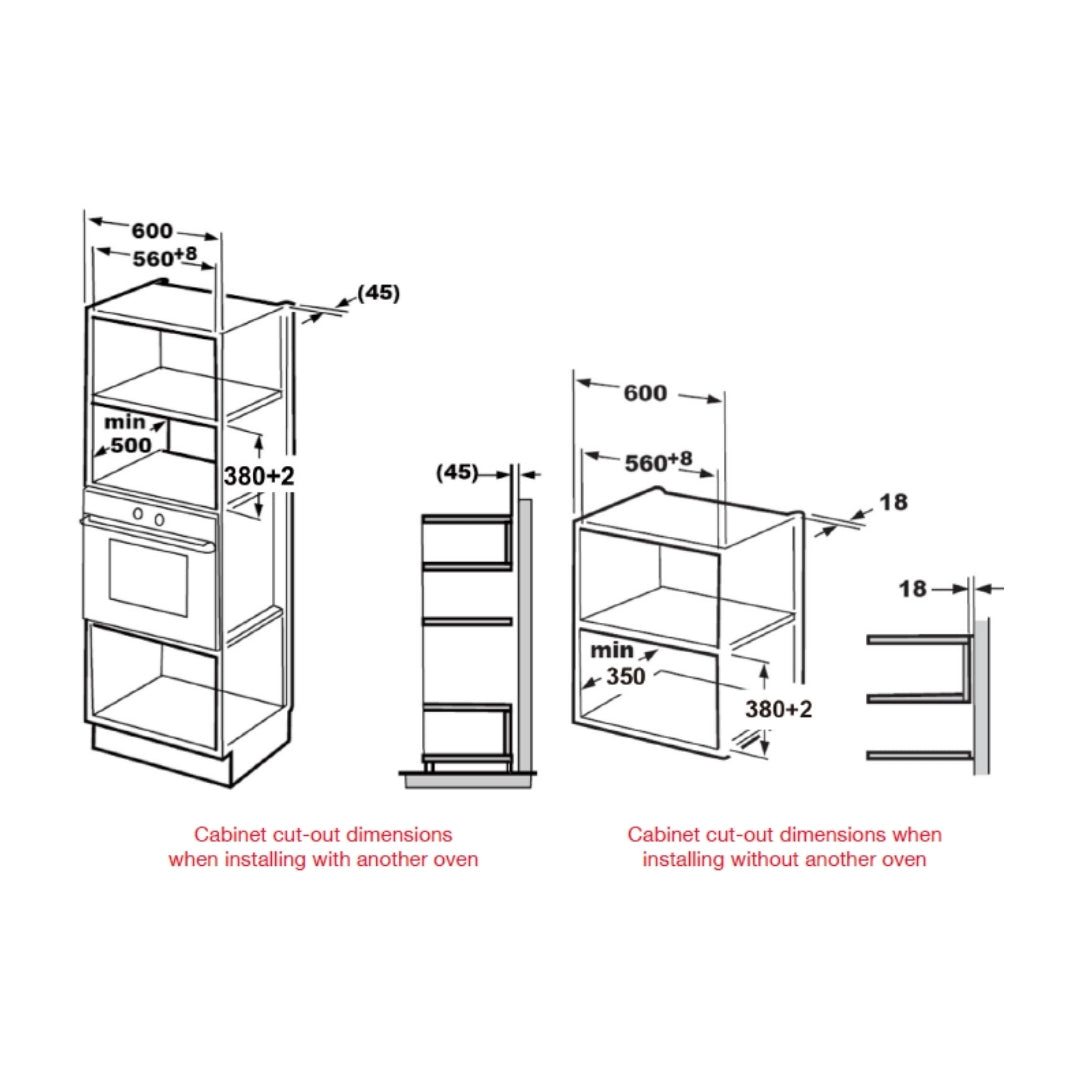 Hafele Built In Oven with Full Steam MIDORA FULL STEAM OVEN + Hafele Built-In Microwave ENZO + Hafele 90 cm Wall Mounted Chimney TERESA NEO I-90 BLDC + Hafele 86 cm 4 Burner Hob Altius Series ALTIUS FS 490