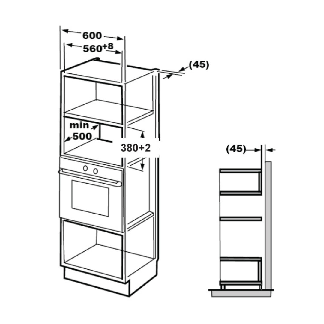 Hafele Built In Oven CELIA 70 + Hafele Built-In Microwave AIDA 28