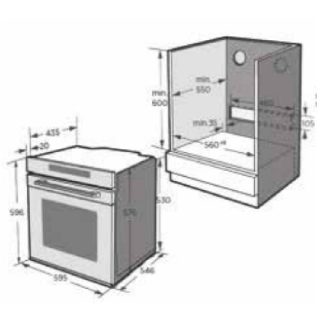 Hafele Built In Oven DIAMOND 77 BIO + Hafele Built-In Convection Microwave DIAMOND 34 MWO