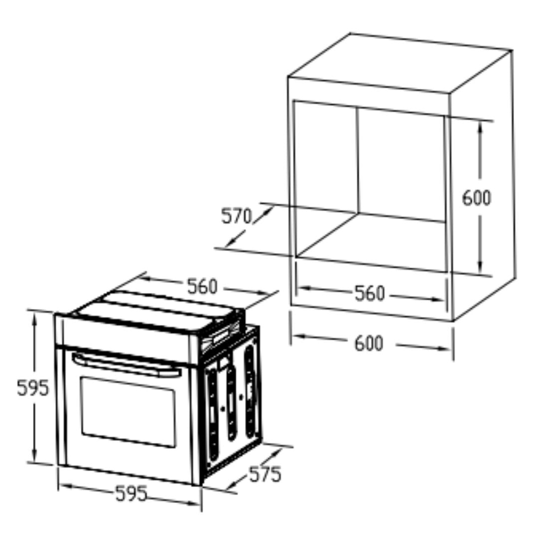 Elica Built In Oven EPBI 1167 MTC BK + Elica Built-In Microwave EPBI MWO 360 DD