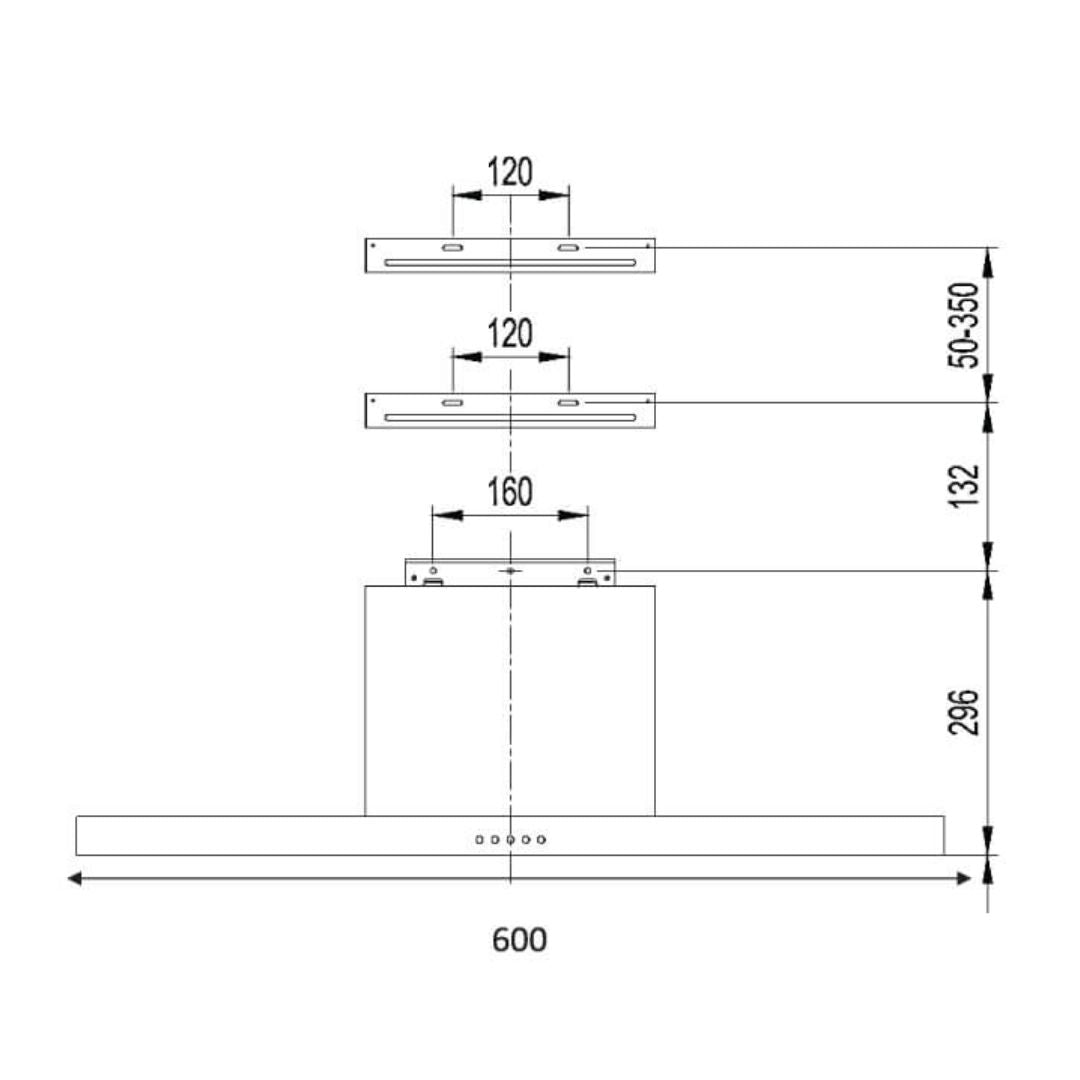 Hafele 60 cm Wall Mounted Chimney ABENS 60