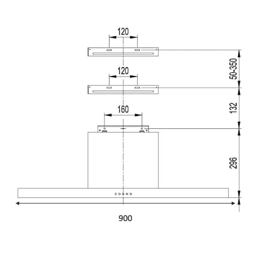 Hafele 90 cm Wall Mounted Chimney ABENS 90