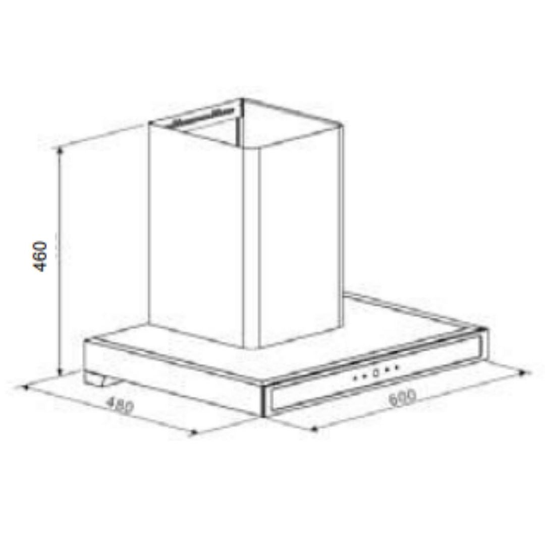 Hafele 60 cm Wall Mounted Chimney DATURA 60 PLUS