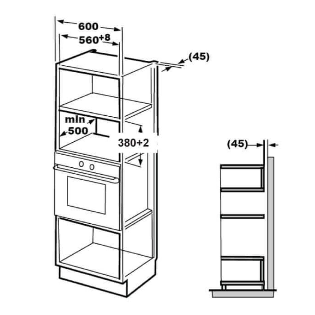 Hafele Built In Oven CELIA 70 + Hafele Built-In Microwave AIDA 28