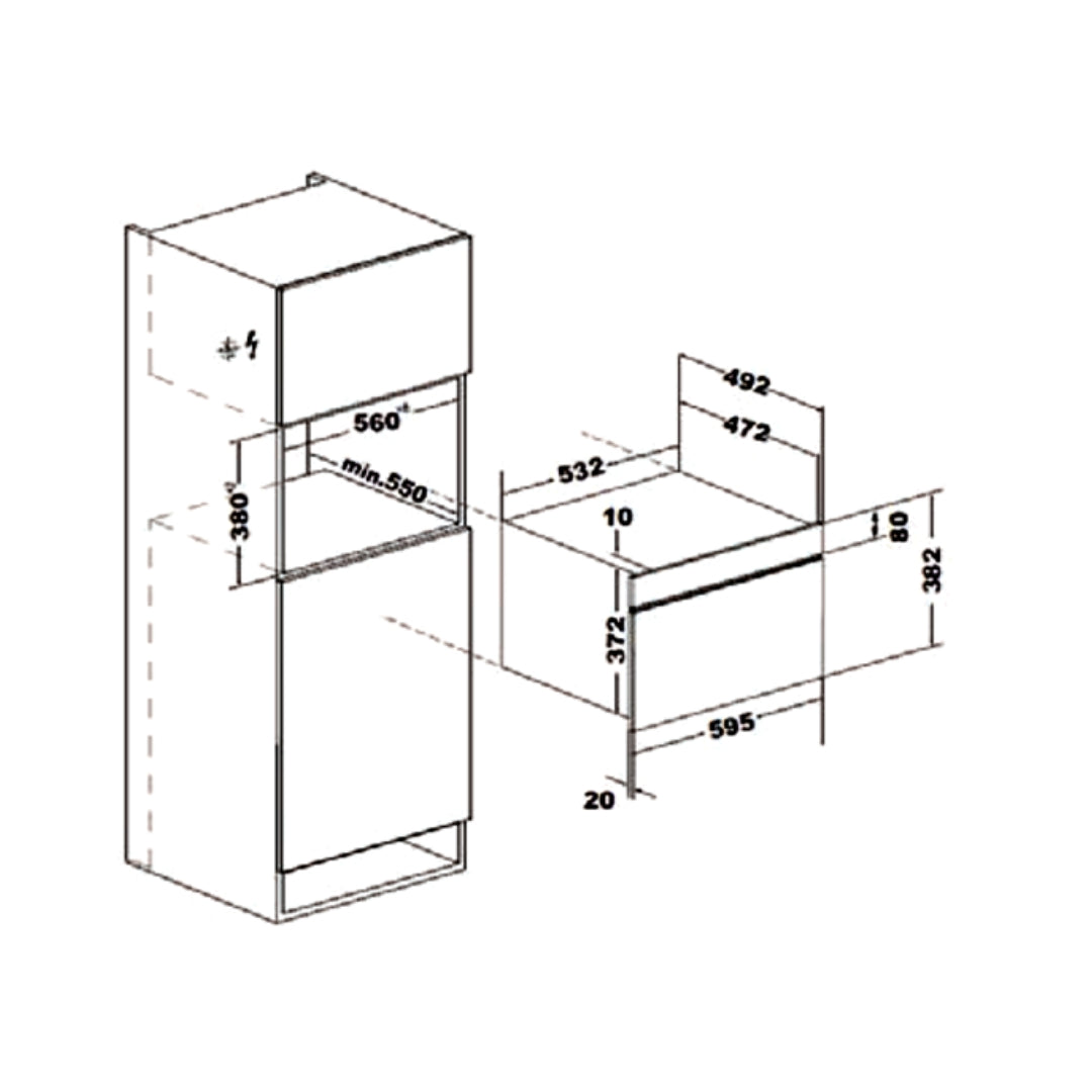 Hafele Built-In Convection Microwave DIAMOND 34 MWO