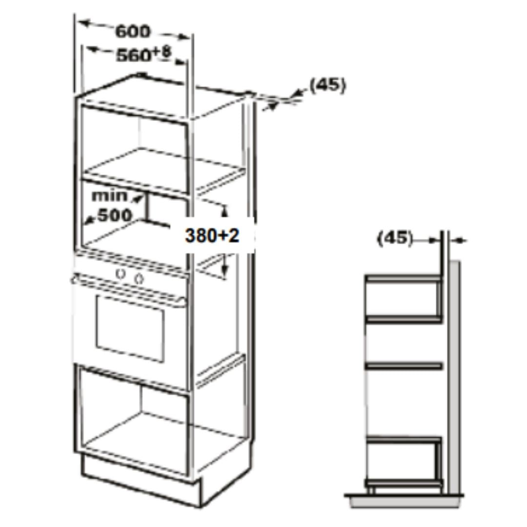 Hafele Built In Oven J70 BIO PLUS + Hafele Built-In Convection Microwave J34 MWO PLUS + Hafele 60 cm Wall Mounted Chimney TERESA T-60 BLDC + Hafele 60 cm 4 Burner Hob Altius Series ALTIUS FS 460 + Hafele Free Standing Dishwasher AQUA CHROME 15 FS with 15 Place Settings