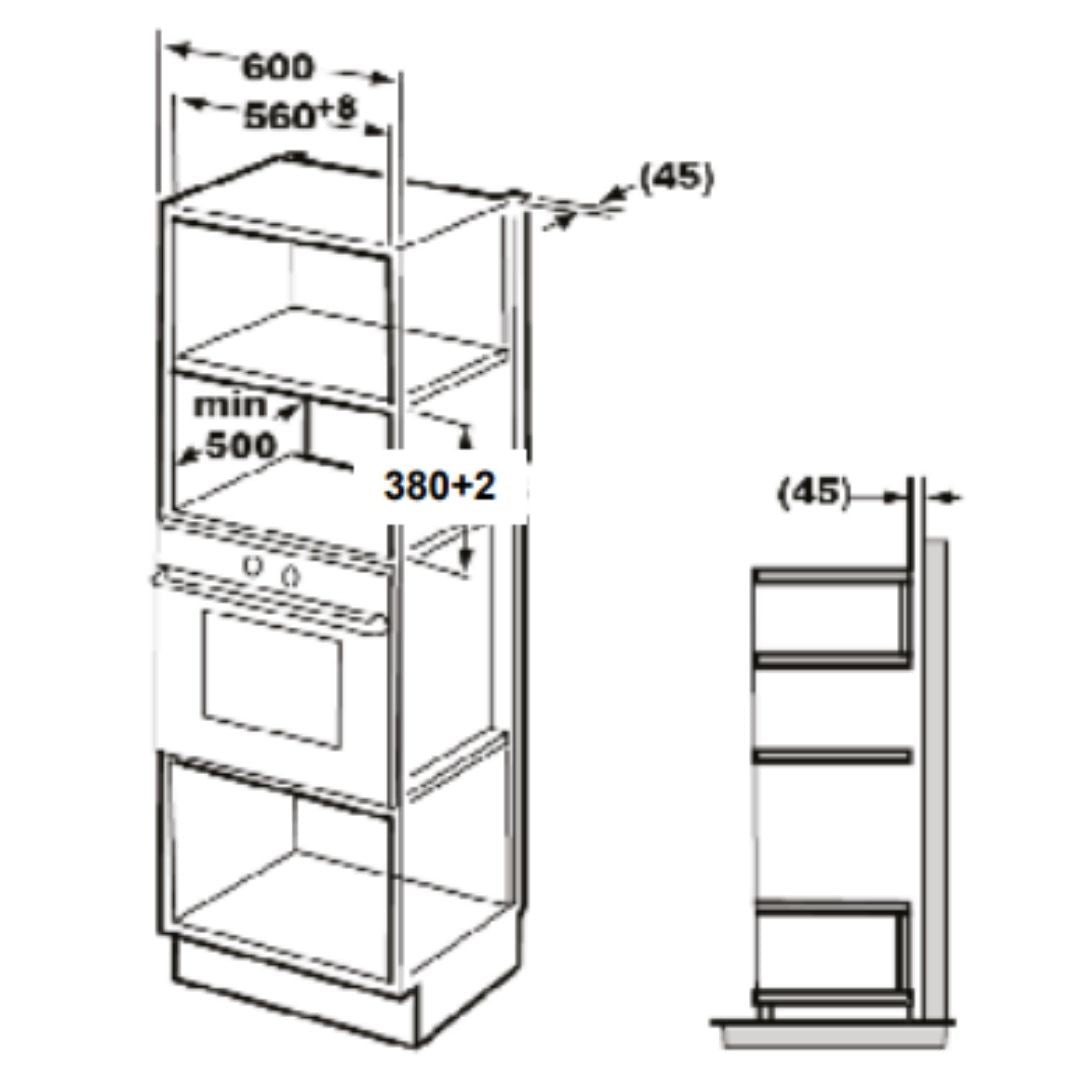 Hafele Built In Oven RIBB 70 + Hafele Built-In Microwave MARIA 28