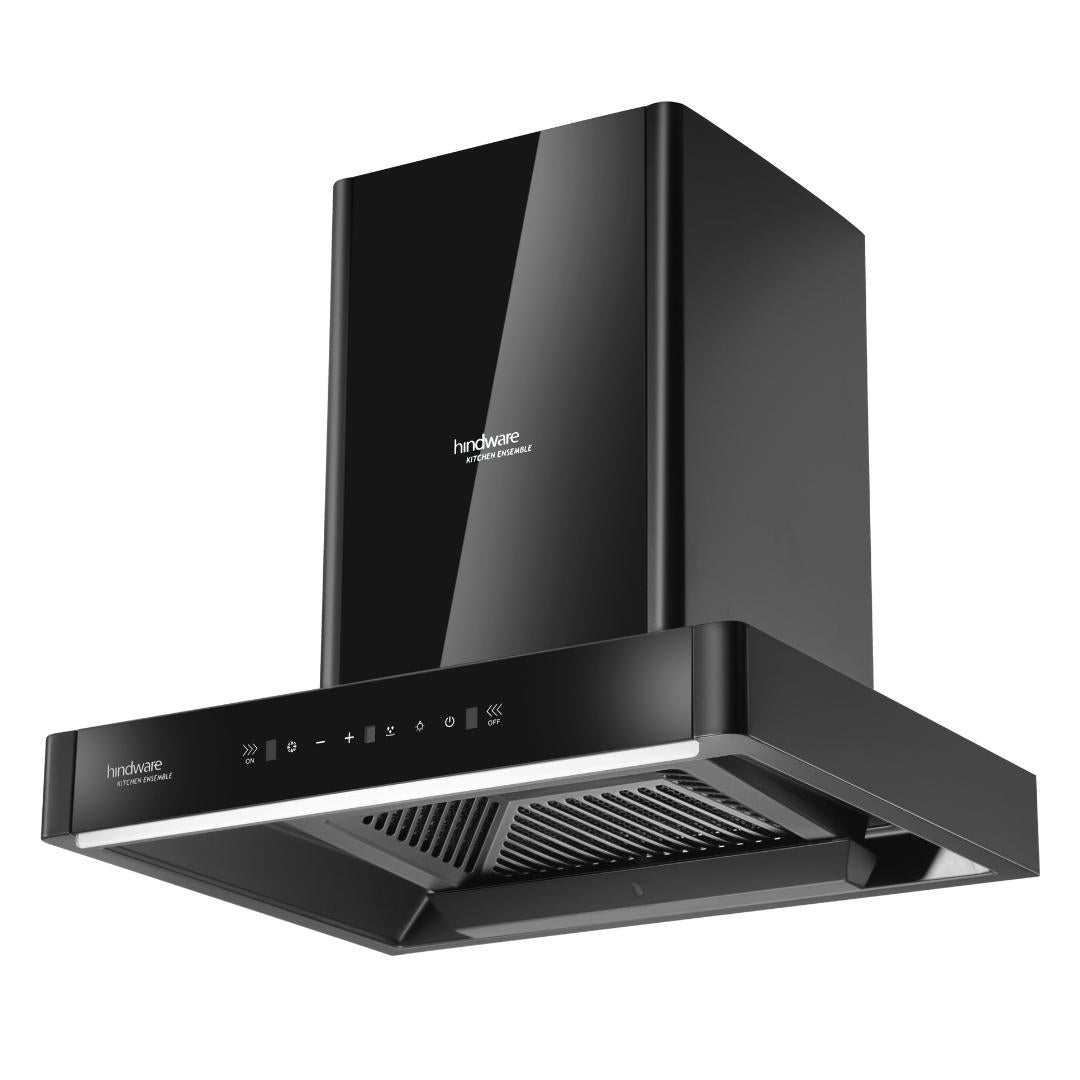 Hindware 60 cm Wall Mounted Chimney Maxx Silence Series OPTIMUS BLK 60 MAXX SILENCE