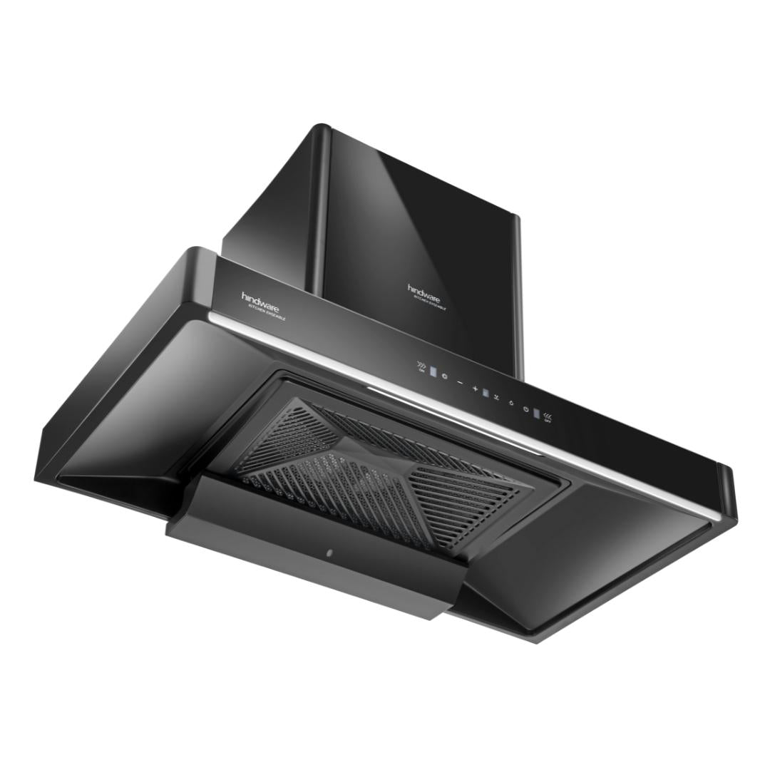 Hindware 90 cm Wall Mounted Chimney Maxx Silence Series OPTIMUS BLK 90 MAXX SILENCE