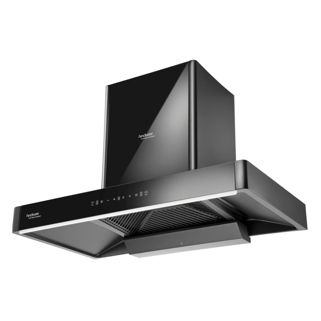 Hindware 90 cm Wall Mounted Chimney Maxx Silence Series OPTIMUS BLK 90 MAXX SILENCE