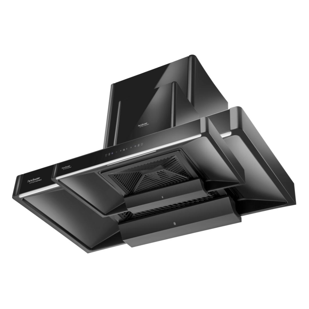 Hindware 90 cm Wall Mounted Chimney Maxx Silence Series OPTIMUS BLK 90 MAXX SILENCE