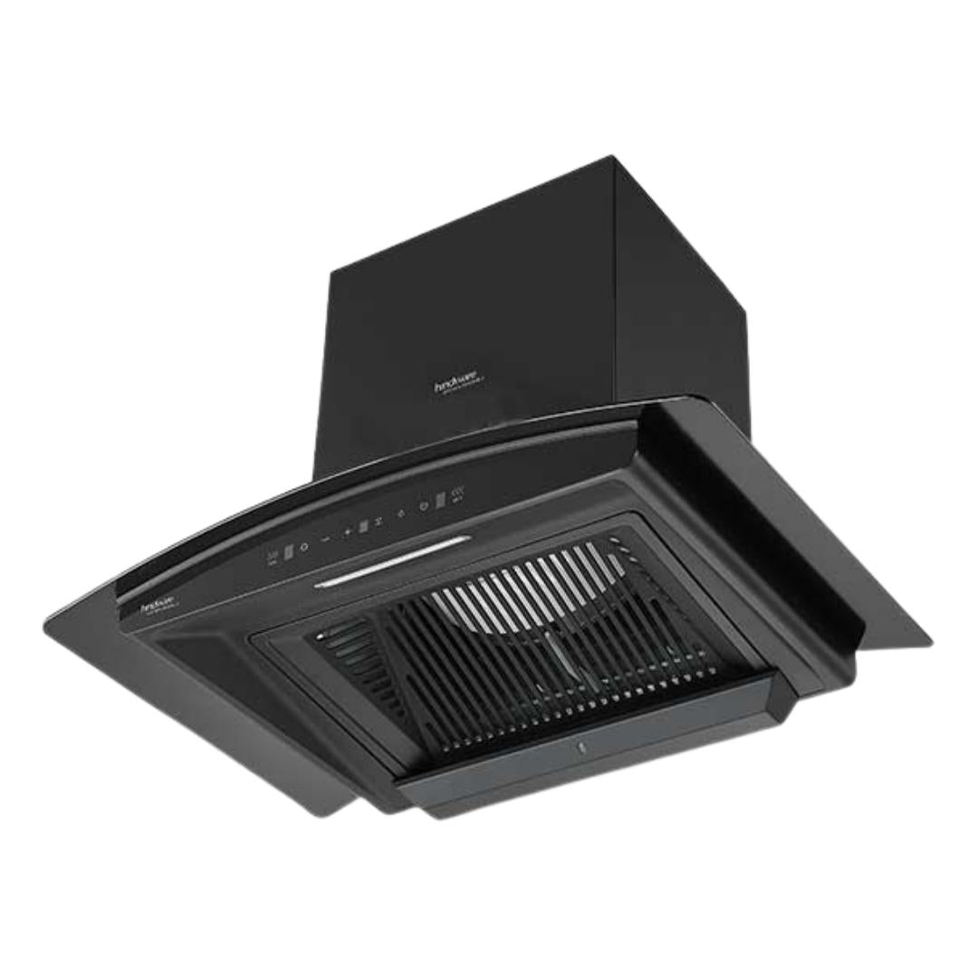 Hindware 75 cm Wall Mounted Chimney Maxx Silence Series ZINNIA BLK AUTOCLEAN 75 MAXX SILENCE
