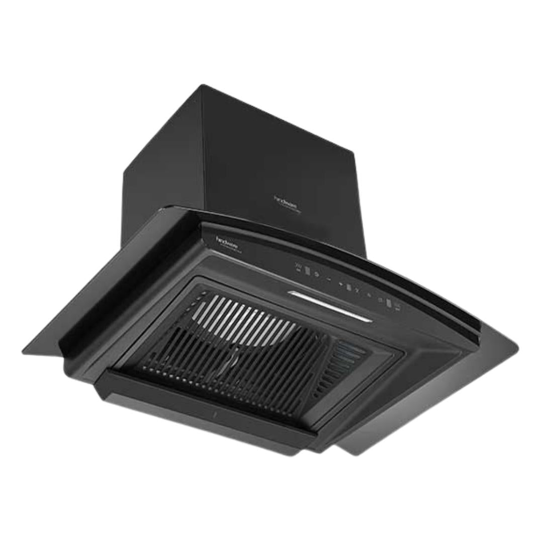 Hindware 75 cm Wall Mounted Chimney Maxx Silence Series ZINNIA BLK AUTOCLEAN 75 MAXX SILENCE