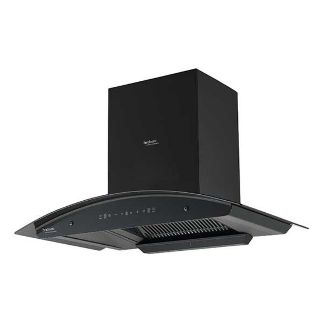 Hindware 90 cm Wall Mounted Chimney Maxx Silence Series ZINNIA BLK AUTOCLEAN 90 MAXX SILENCE