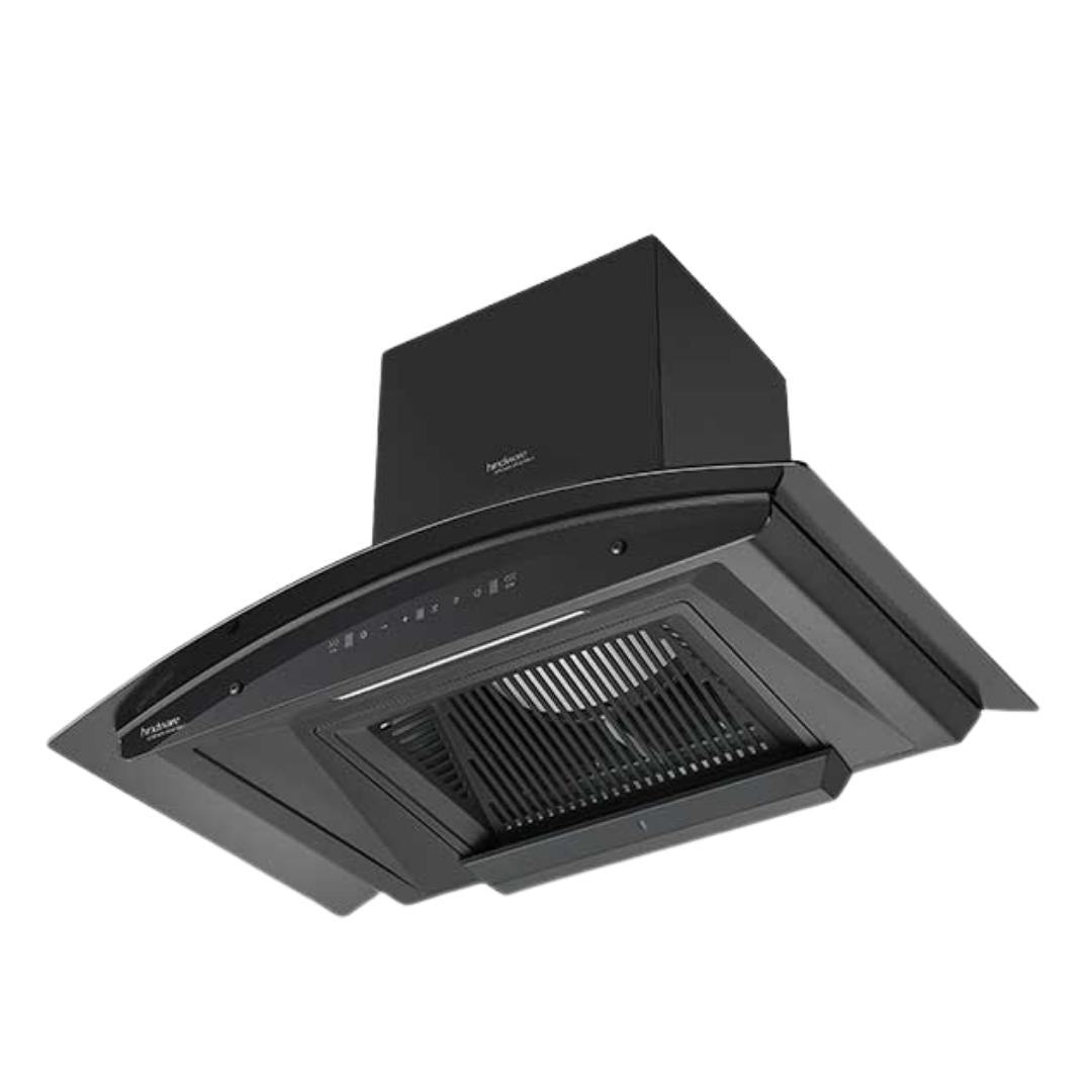 Hindware 90 cm Wall Mounted Chimney Maxx Silence Series ZINNIA BLK AUTOCLEAN 90 MAXX SILENCE