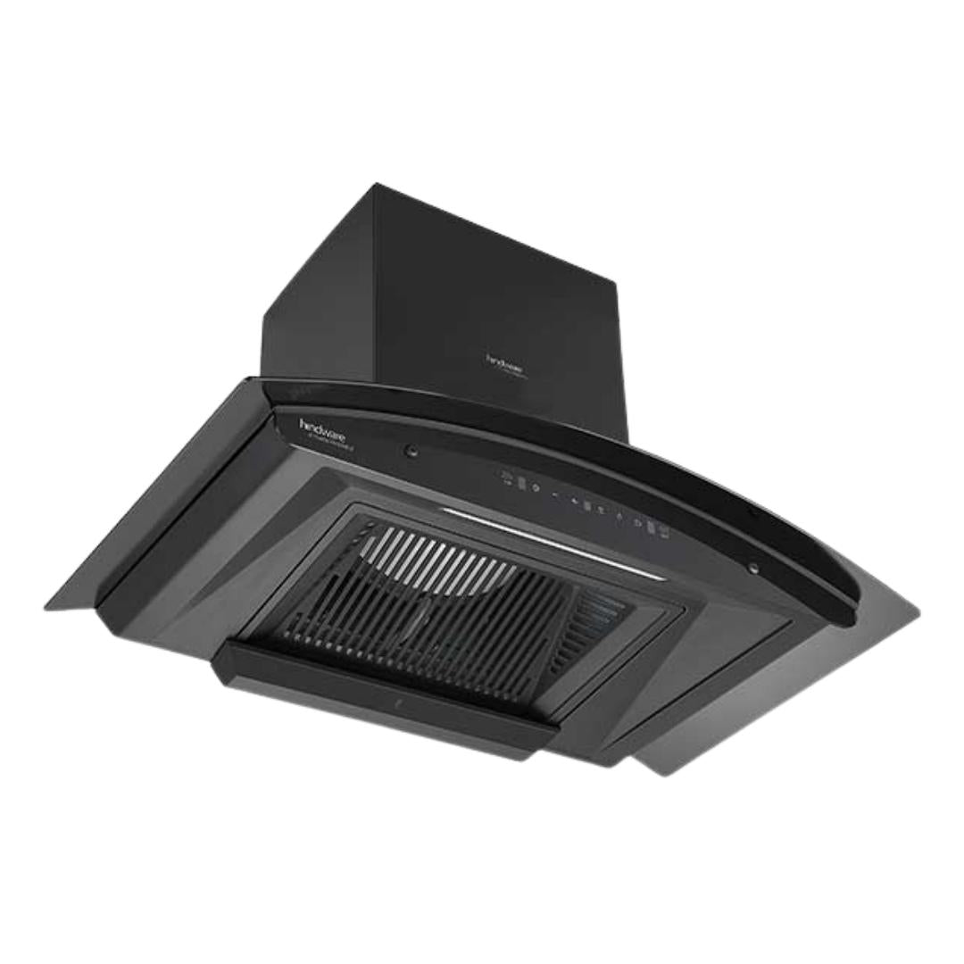 Hindware 90 cm Wall Mounted Chimney Maxx Silence Series ZINNIA BLK AUTOCLEAN 90 MAXX SILENCE