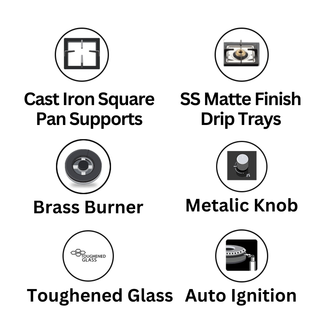 Hindware 80 cm 4 Burner Hob BRAVIA PLUS 4B 80