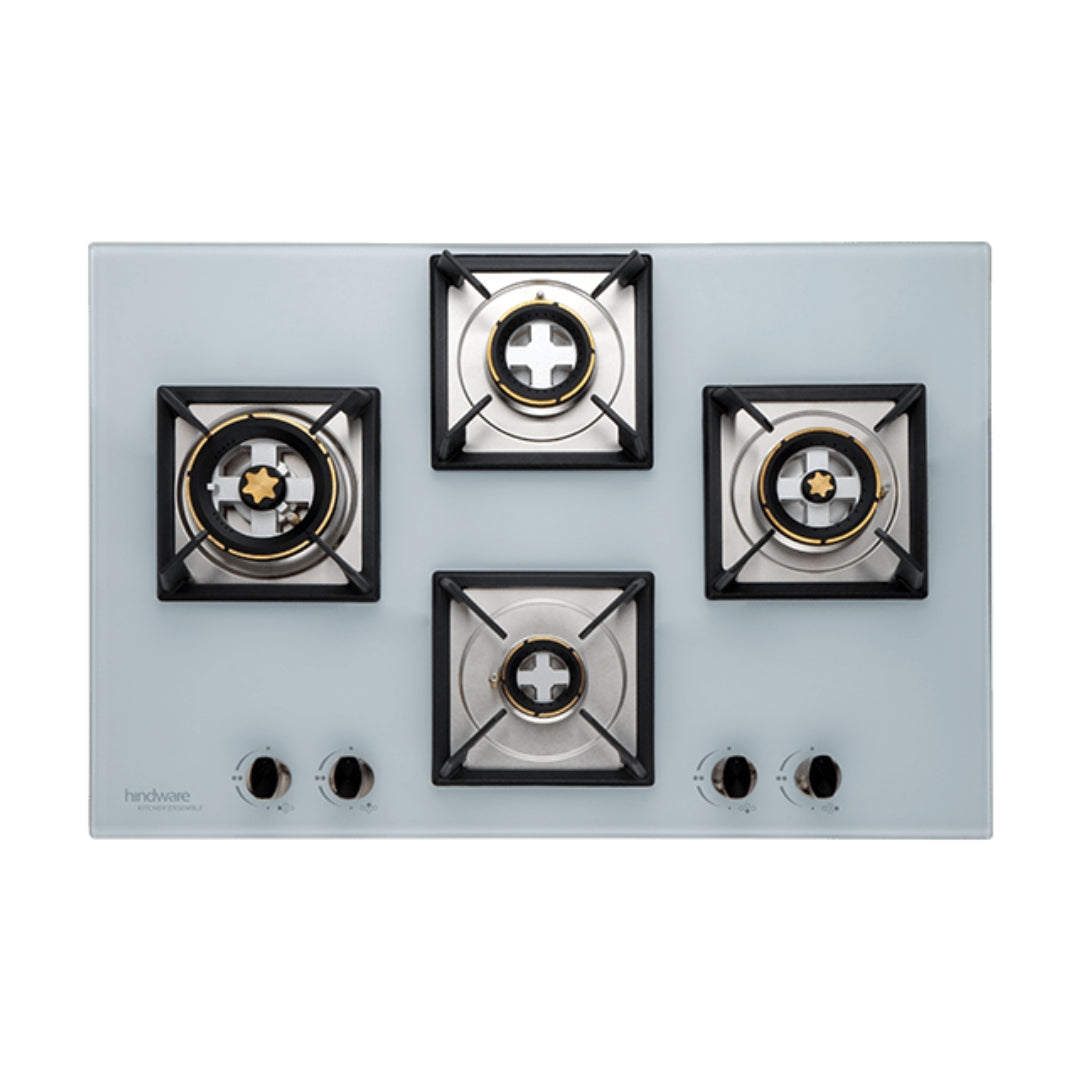 Hindware 76 cm 4 Burner Hob LAURA WHITE 4B 76