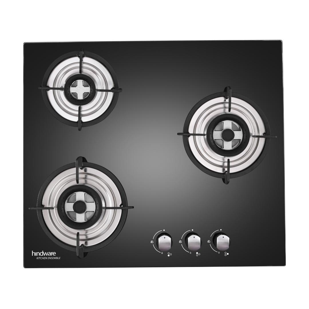 Hindware 60 cm 3 Burner Hob NORA PLUS 3B 60 CM