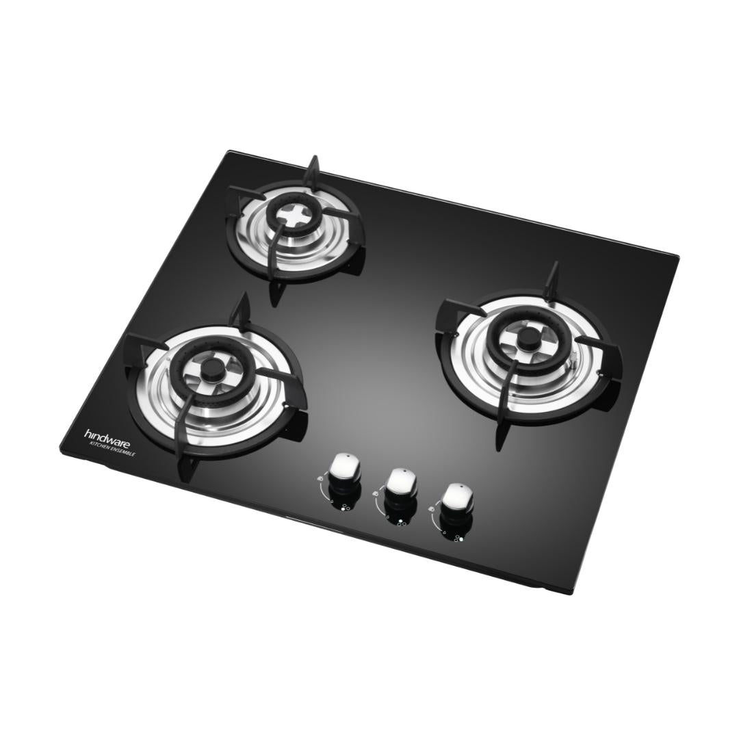 Hindware 60 cm 3 Burner Hob NORA PLUS 3B 60 CM