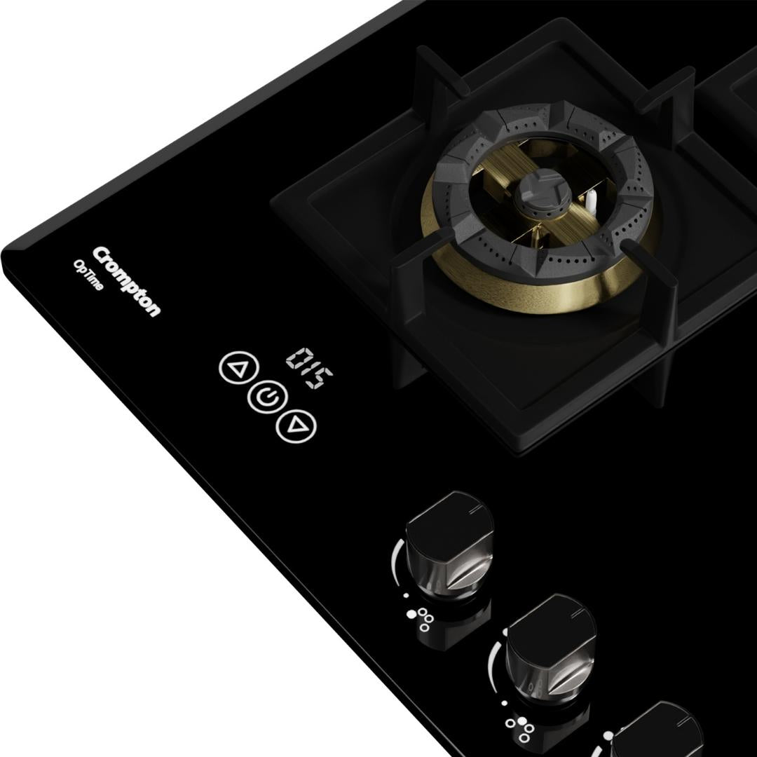 Crompton 90 cm 4 Burner Hob Optime Series HOB-OPFB905TI-MBL