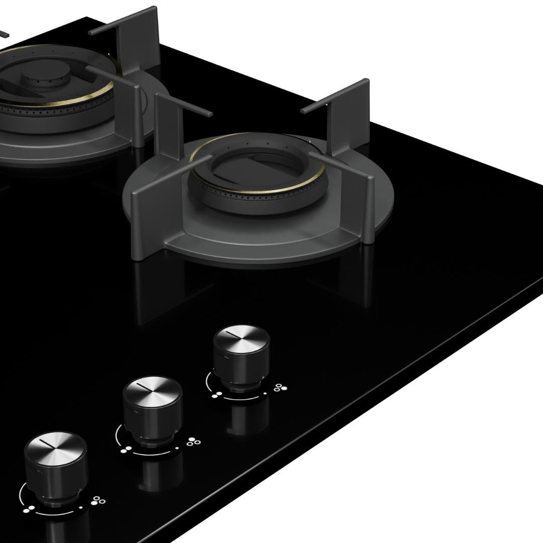 Crompton 60 cm 3 Burner Hob Sensosafe HOB-SSHB603-MBL