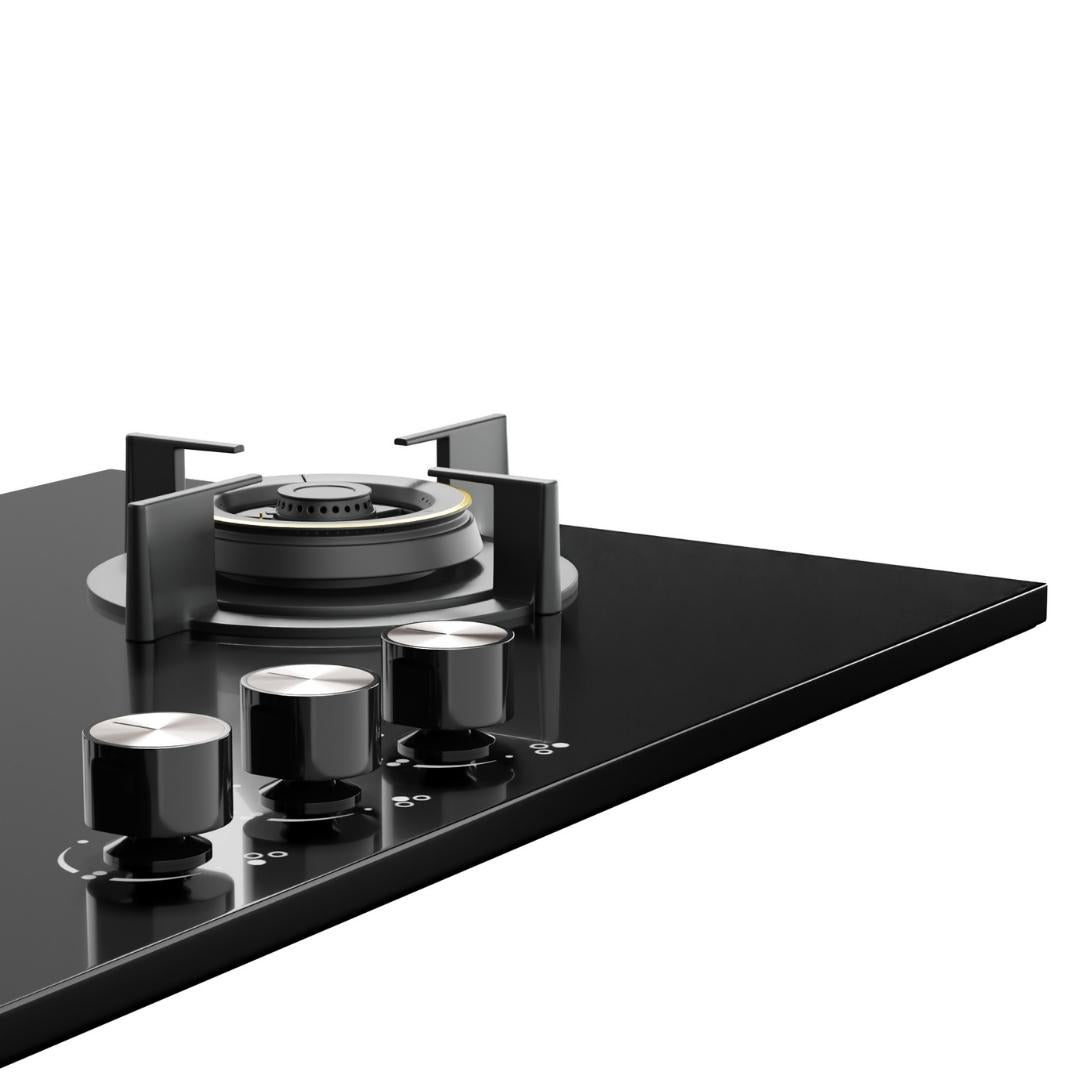 Crompton 78 cm 3 Burner Hob Sensosafe HOB-SSHB783-MBL