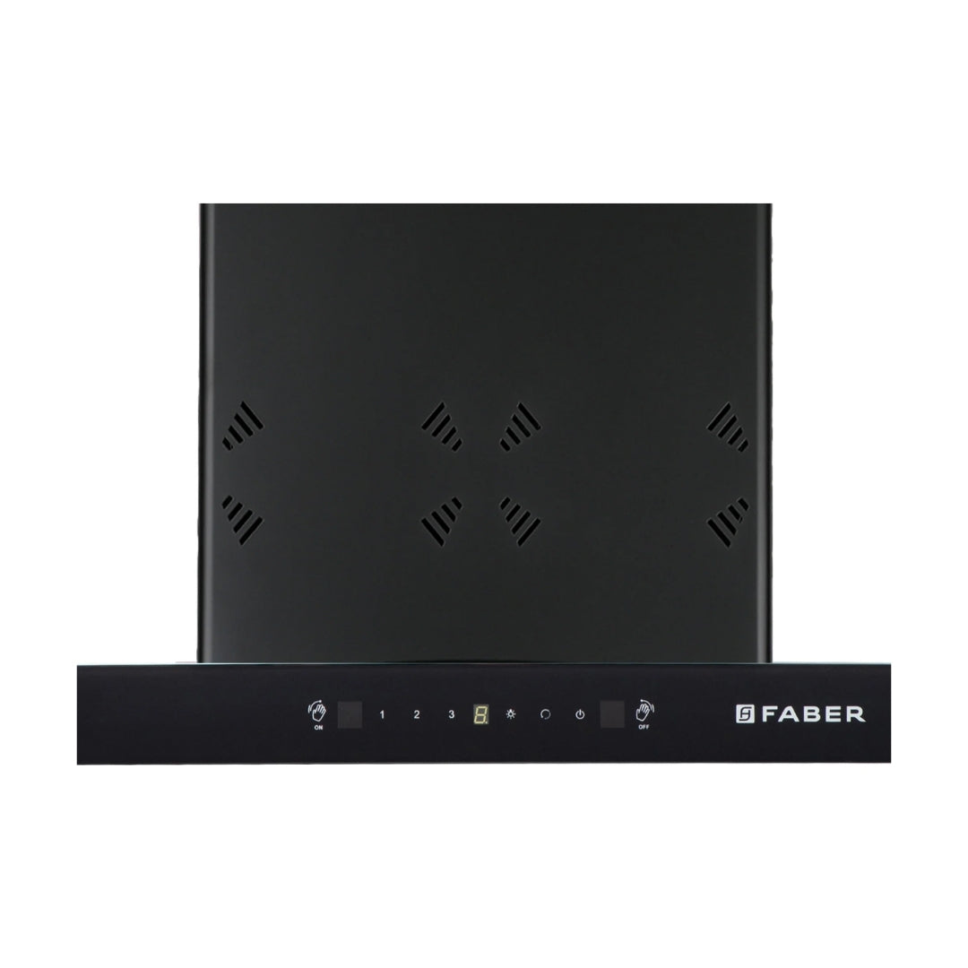 Faber 60 cm Wall Mounted Chimney HOOD CYGNUS IN 3D HC SC FL BK 60