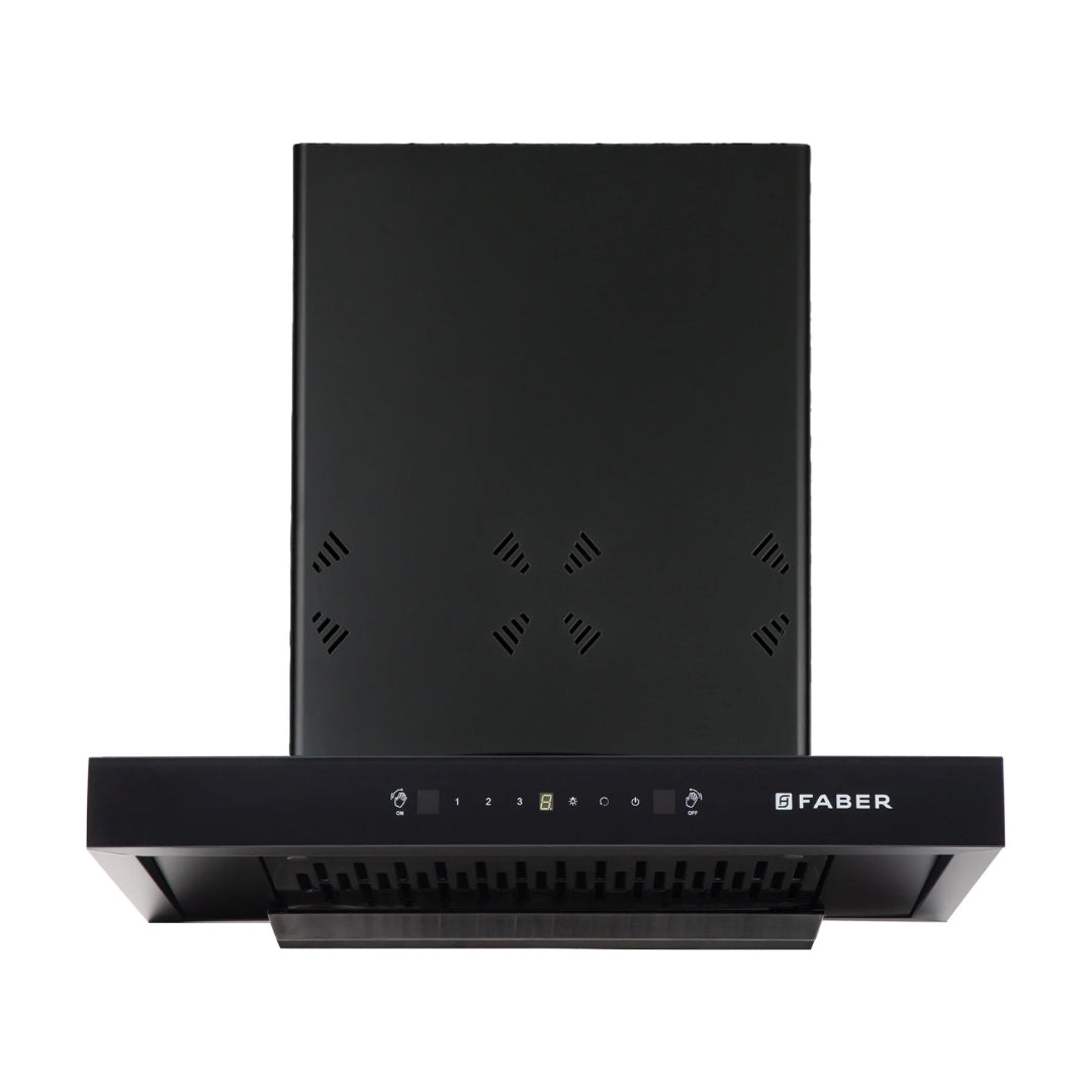 Faber 60 cm Wall Mounted Chimney HOOD CYGNUS IN 3D HC SC FL BK 60