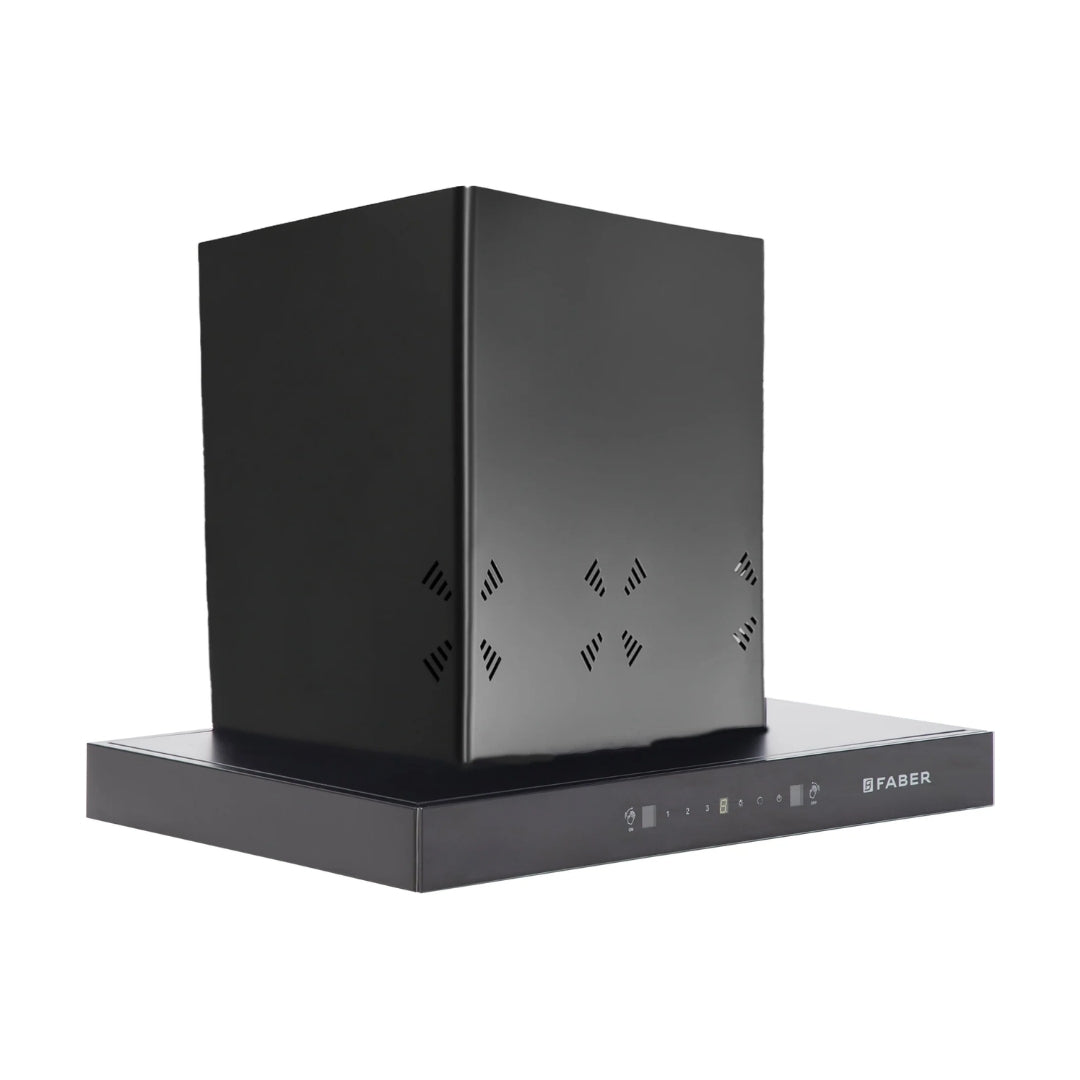 Faber 60 cm Wall Mounted Chimney HOOD CYGNUS IN 3D HC SC FL BK 60