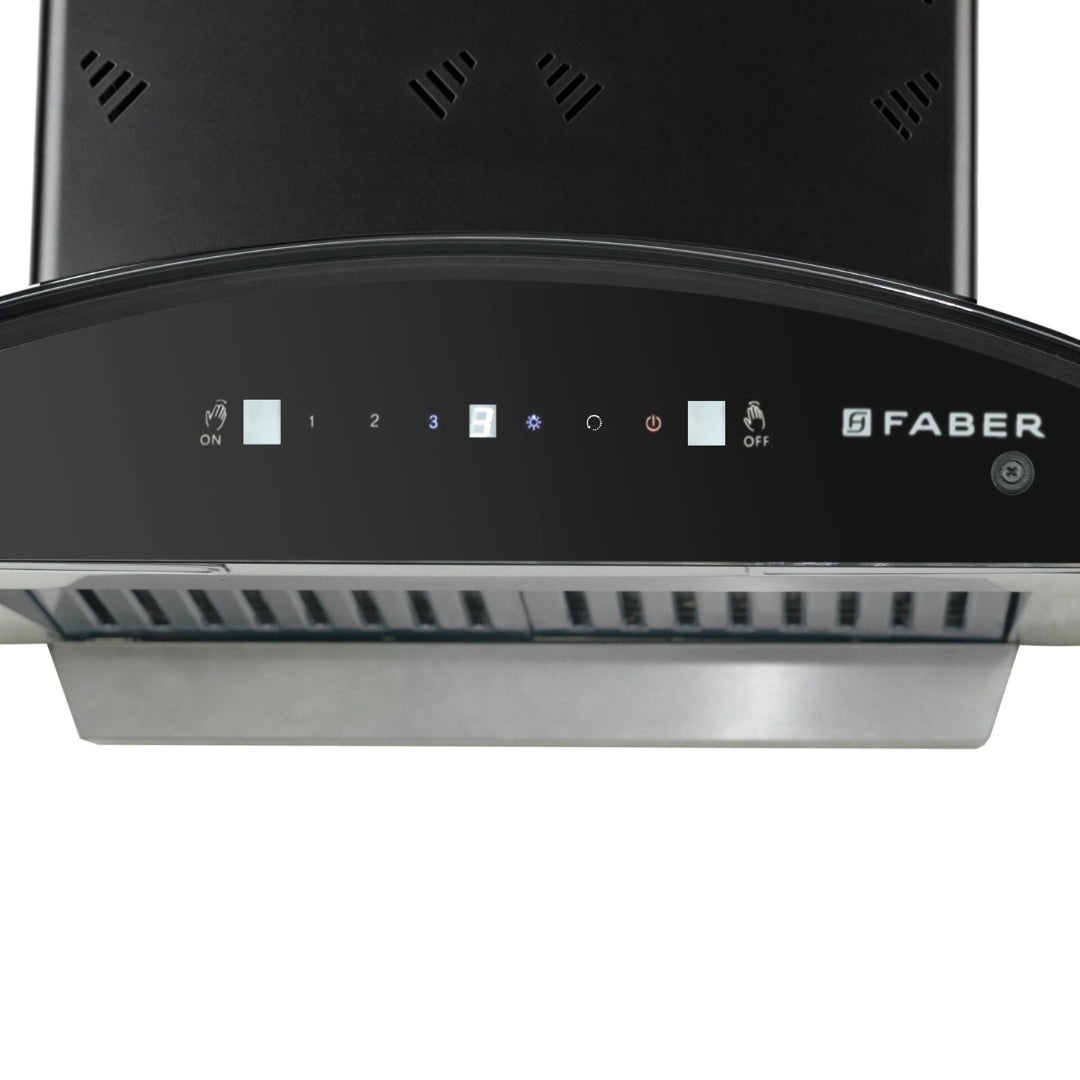 Faber 60 cm Wall Mounted Chimney HOOD ELLORA 3D IN HC SC BF BK 60