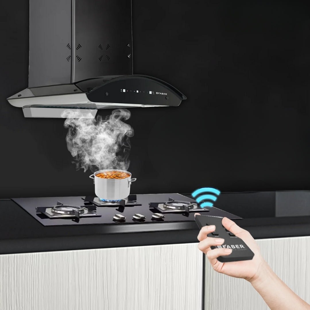 Faber 60 cm Wall Mounted Chimney HOOD ELLORA 3D IN HC SC BF BK 60